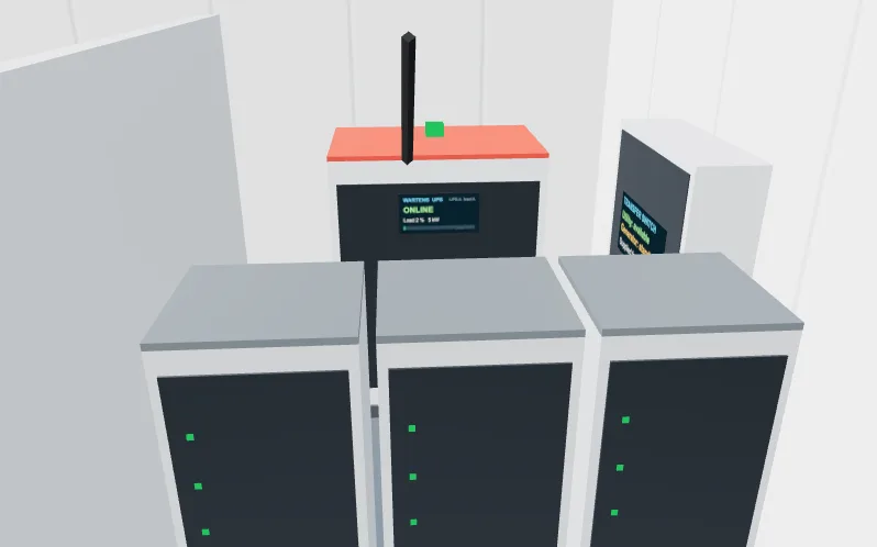3D view of the Rack power budget level in the AI Data Centre