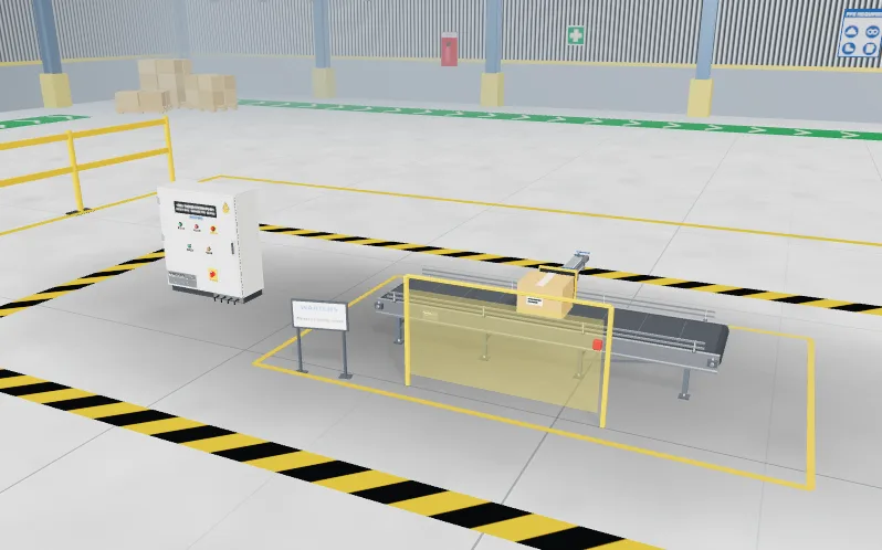 3D view of the Commission the pneumatic pusher station level in the Panel Lab