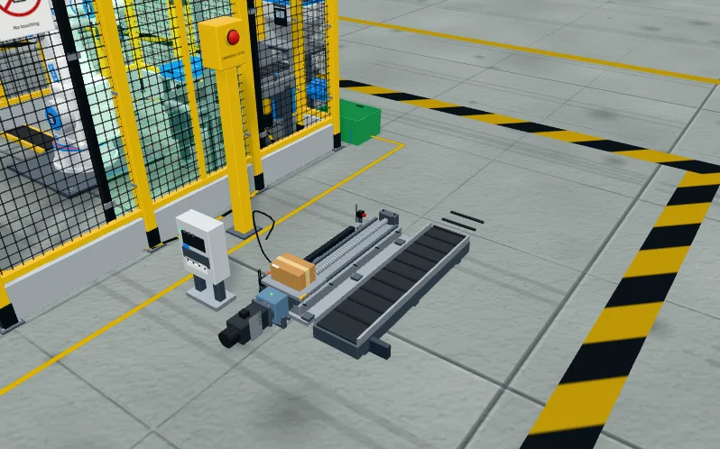 3D view of the Commission a servo axis level in the Robotics lab