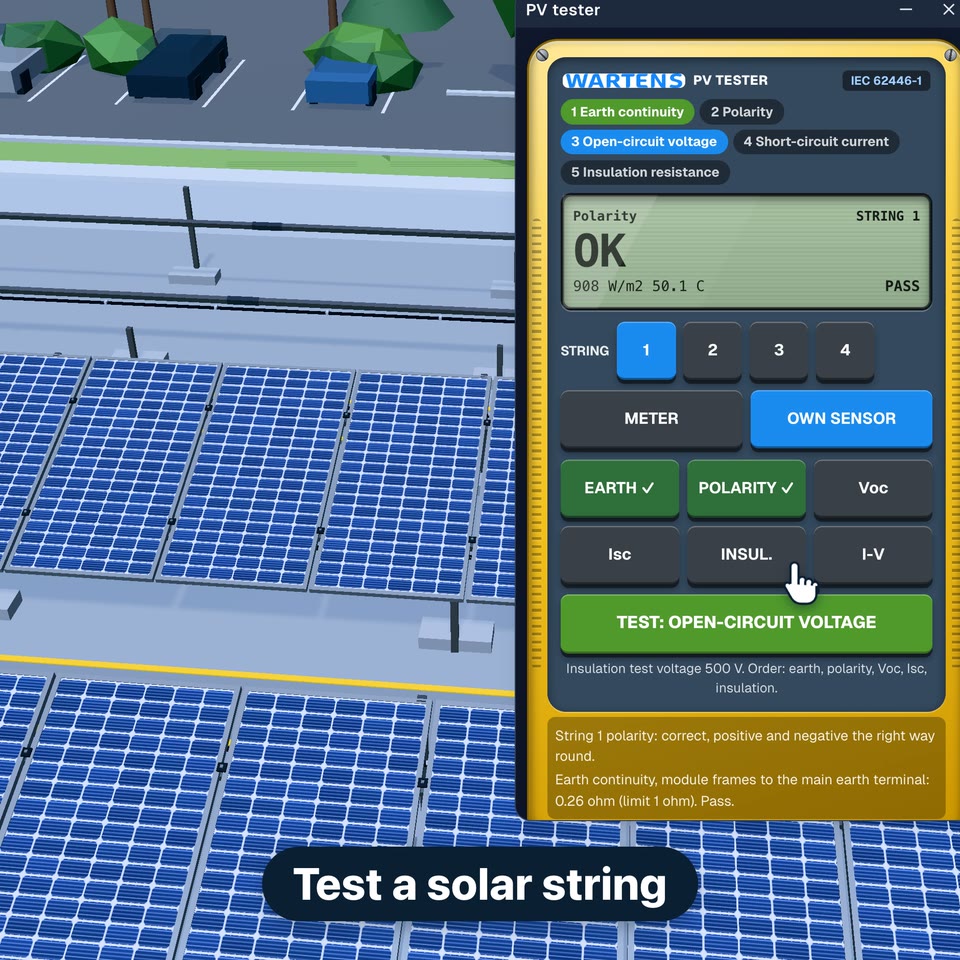Test a solar string with a PV tester | EDWartens Lab